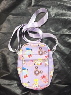 Disney Buckle Down Donald Daisy Goofy Pluto Donut Crossbody Bag